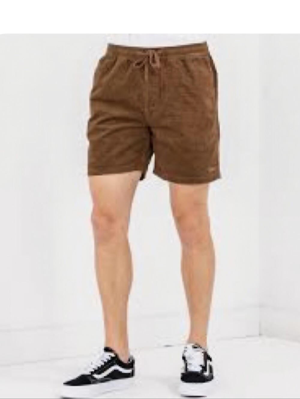 Katin Mens Ward Shorts Waffle Corduroy Drawstring  Brown Size L NWT